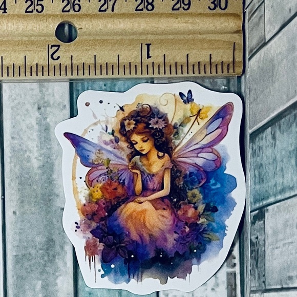 Office | 110 Reusable Flower Fairy Elf Vinyl Waterproof Sticker Decal ...